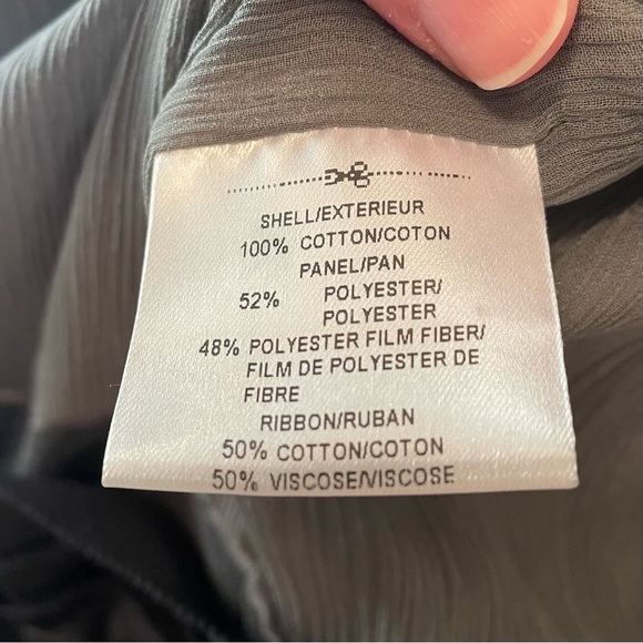 Fabulous Ports 1961 Layered Ruffle Black Mesh Silver Long Jacket Light Coat Rare - Picture 8 of 10